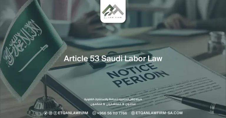Article 53 Saudi Labor Law