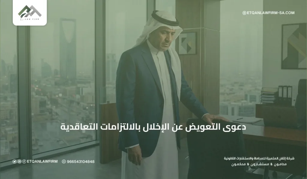 دعوى التعويض عن الإخلال بالالتزامات التعاقدية في السعودية | شركة إتقان للمحاماة 3 أسباب دعوى التعويض عن الإخلال بالالتزامات التعاقدية