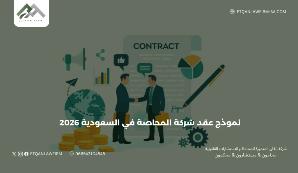 نموذج عقد شركة المحاصة في السعودية 2026 | شركة إتقان للمحاماة