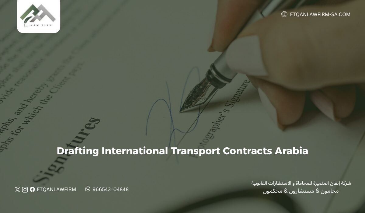 Drafting International Transport Contracts in Saudi Arabia 1 Drafting International Transport Contracts in Saudi Arabia