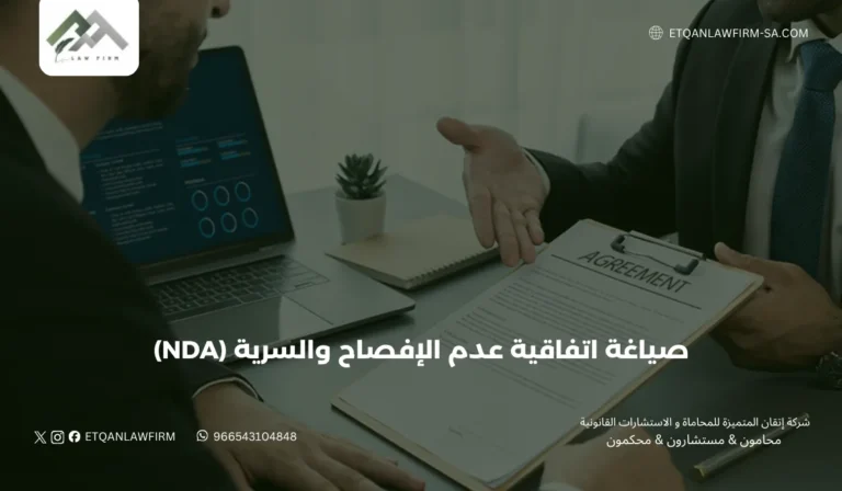 صياغة اتفاقية عدم الإفصاح والسرية (NDA) في السعودية | إتقان للمحاماة