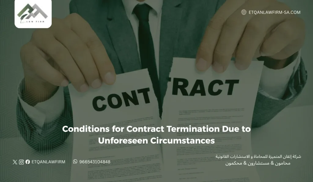Conditions for Contract Termination Due to Unforeseen Circumstances Under the Law | Lawyer Fares Al-Zahrani 3 Proving Force Majeure Before the Court